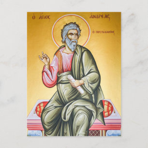 St. Andrew orthodox Christelijk icoon Briefkaart