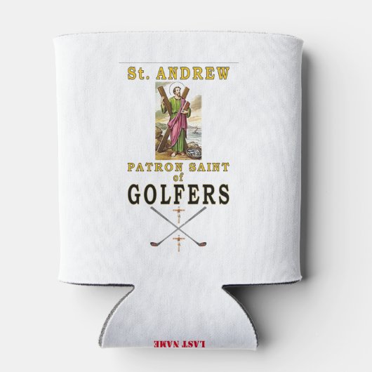 ST ANDREW PATRON SAINT VAN GOLFERS BLIKJESKOELER (Achterkant)