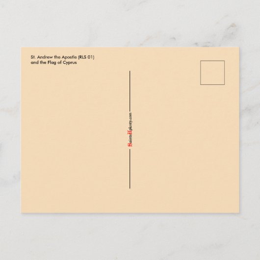 St. Andrew (RLS 01) met vlag van Cyprus Feestdag Briefkaart (Achterkant)
