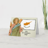 St. Andrew (RLS 01) met vlag van Cyprus Feestdag Kaart (Voorkant)