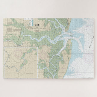St Andrew Sound en Satilla River Nautische kaart Legpuzzel