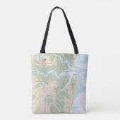St Andrew Sound en Satilla River Nautische kaart Tote Bag (Achterkant)