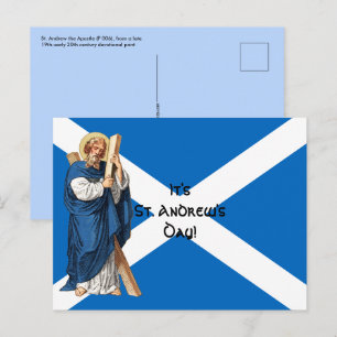 St. Andrew the Apostle en de vlag van Schotland Briefkaart
