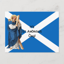 St. Andrew the Apostle en de vlag van Schotland Briefkaart