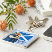 St. Andrew the Apostle en de vlag van Schotland Sleutelhanger (Zijkant)