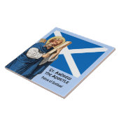 St. Andrew the Apostle en de vlag van Schotland Tegeltje (Zijkant)