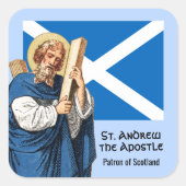 St. Andrew the Apostle en de vlag van Schotland Vierkante Sticker (Voorkant)