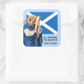 St. Andrew the Apostle en de vlag van Schotland Vierkante Sticker (Tas)