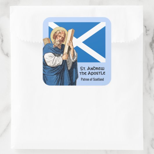 St. Andrew the Apostle en de vlag van Schotland Vierkante Sticker (Tas)