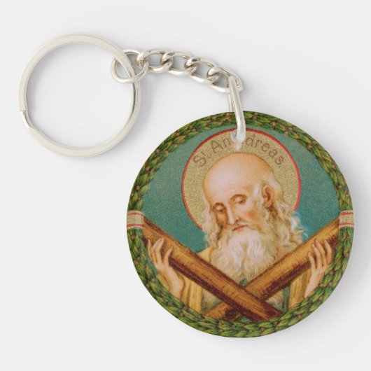 St. Andrew the Apostle (JMAS 02) Rondacryl Sleutelhanger (Voorkant)