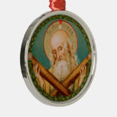 St. Andrew the Apostle (JMAS 02) Ronde Metalen Ornament (Rechts)