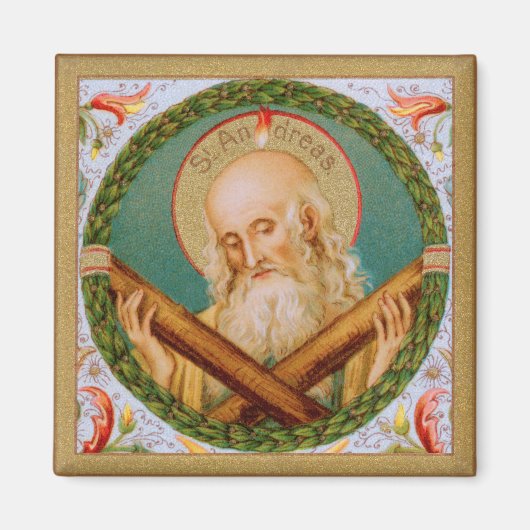 St. Andrew the Apostle (JMAS 02) Square Magneet (Voorkant)