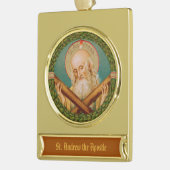 St. Andrew the Apostle (JMAS 02) Verguld Banner Ornament (Links)