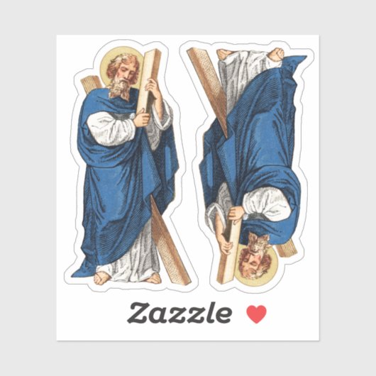 St. Andrew the Apostle (P 006) 2 Up - Contour Sticker (Vel)