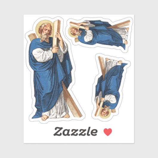 St. Andrew the Apostle (P 006) 3-Up - Contour Sticker (Vel)