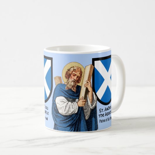 St. Andrew the Apostle (P 006) en Zijne SchildMok Koffiemok (Voorkant rechts)