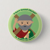 St. Andrew the Apostle Ronde Button 5,7 Cm (Voorkant)