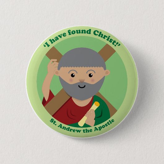 St. Andrew the Apostle Ronde Button 5,7 Cm (Voorkant)