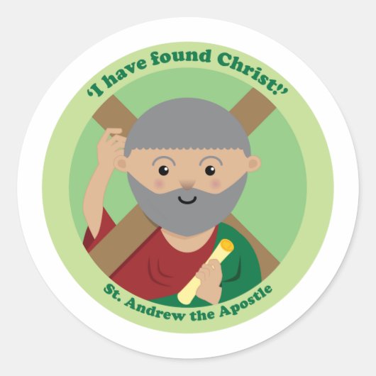 St. Andrew the Apostle Ronde Sticker (Voorkant)