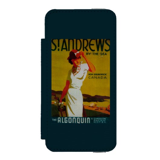 St. Andrews Algonquin PosterEurope Incipio iPhone Portemonnee Hoesje (Voorkant Agenda)