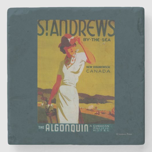 St. Andrews Algonquin PosterEurope Stenen Onderzetter (Voorkant)
