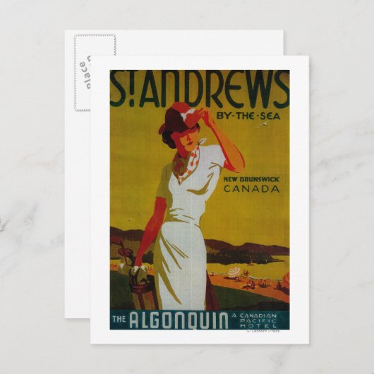 St. Andrews Algonquin Vintage PosterEurope Briefkaart (Voorkant / Achterkant)