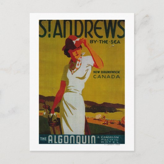 St. Andrews Algonquin Vintage PosterEurope Briefkaart (Voorkant)
