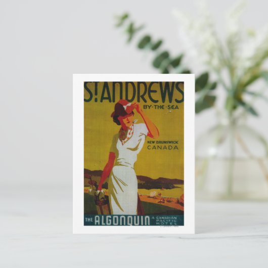 St. Andrews Algonquin Vintage PosterEurope Briefkaart (Staand voorkant)