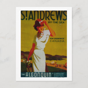 St. Andrews Algonquin Vintage PosterEurope Briefkaart