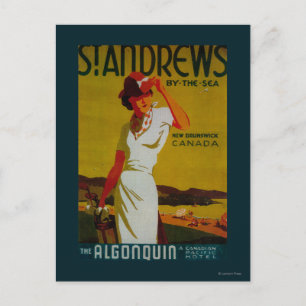 St. Andrews Algonquin Vintage PosterEurope Briefkaart