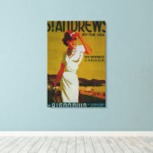 St. Andrews Algonquin Vintage PosterEurope Canvas Afdruk (Insitu (Houten vloer))
