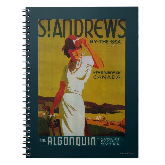 St. Andrews Algonquin Vintage PosterEurope Notitieboek (Voorkant)