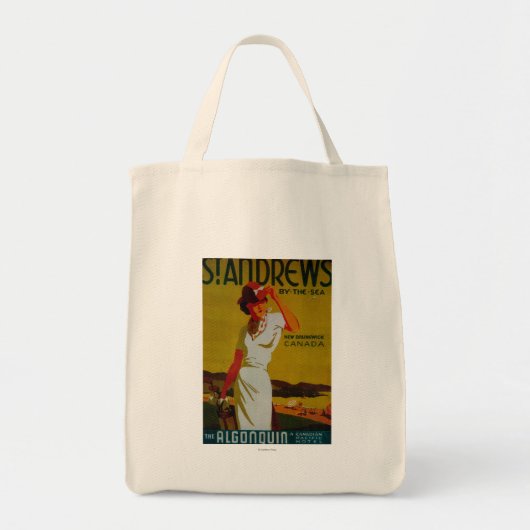 St. Andrews Algonquin Vintage PosterEurope Tote Bag (Voorkant)
