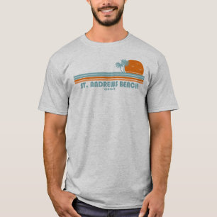 St. Andrews Beach Georgia Zon Palmboom T-shirt