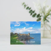 St Andrews Castle, Schotland Briefkaart (Staand voorkant)