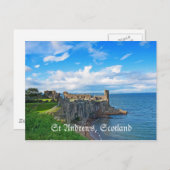 St Andrews Castle, Schotland Briefkaart (Voorkant / Achterkant)