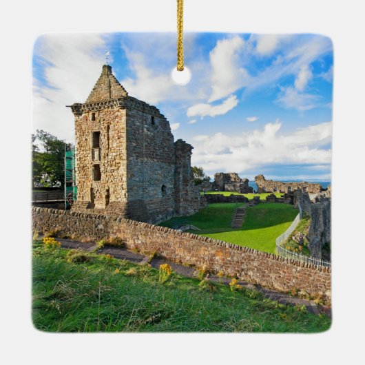 St Andrews Castle, Schotland Keramisch Ornament (Achterkant)
