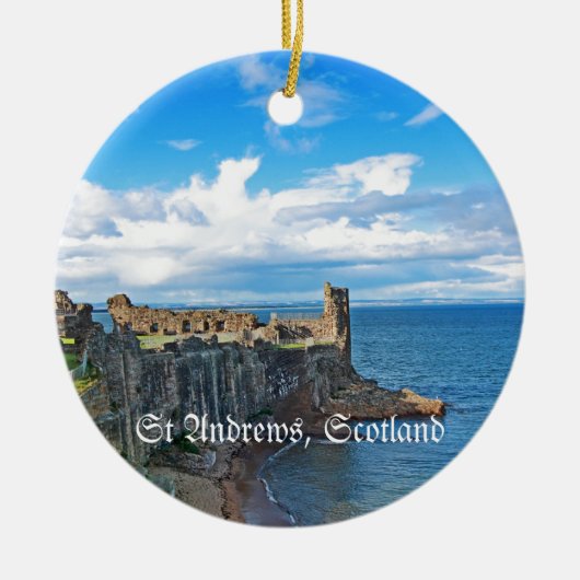 St Andrews Castle, Schotland Keramisch Ornament (Voorkant)