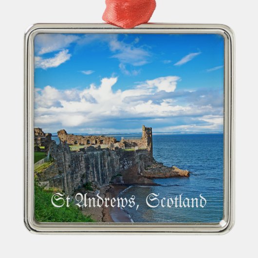 St Andrews Castle, Schotland Metalen Ornament (Voorkant)