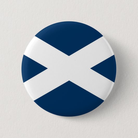 St Andrews Cross Ronde Button 5,7 Cm (Voorkant)