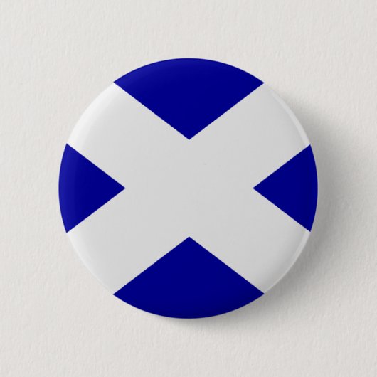 St Andrew's Cross Ronde Button 5,7 Cm (Voorkant)