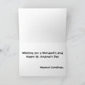 St. Andrew's Day WENSKAART Grappige cartoon Kaart (Binnen)