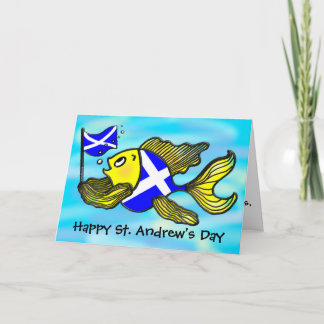 St. Andrew's Day WENSKAART Grappige cartoon Kaart