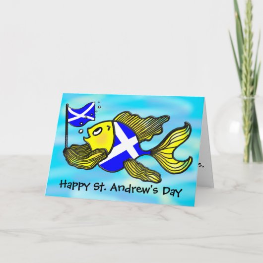 St. Andrew's Day WENSKAART Grappige cartoon Kaart (Voorkant)