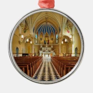 St Andrew's katholieke kerk Roanoke Virginia Metalen Ornament