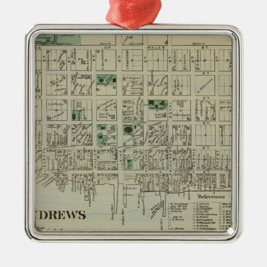 St Andrews NB Metalen Ornament (Voorkant)