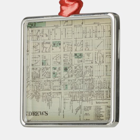 St Andrews NB Metalen Ornament (Links)