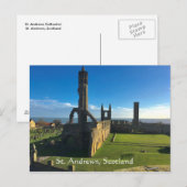 St. Andrews, Schotland, Cathedral Ruins in Sun Briefkaart (Voorkant / Achterkant)