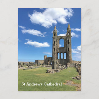 St Andrews Schotland kathedraal ruïnes torens in d Briefkaart