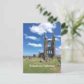 St Andrews Scotland Cathedral Ruins Sunny Skies Briefkaart (Staand voorkant)